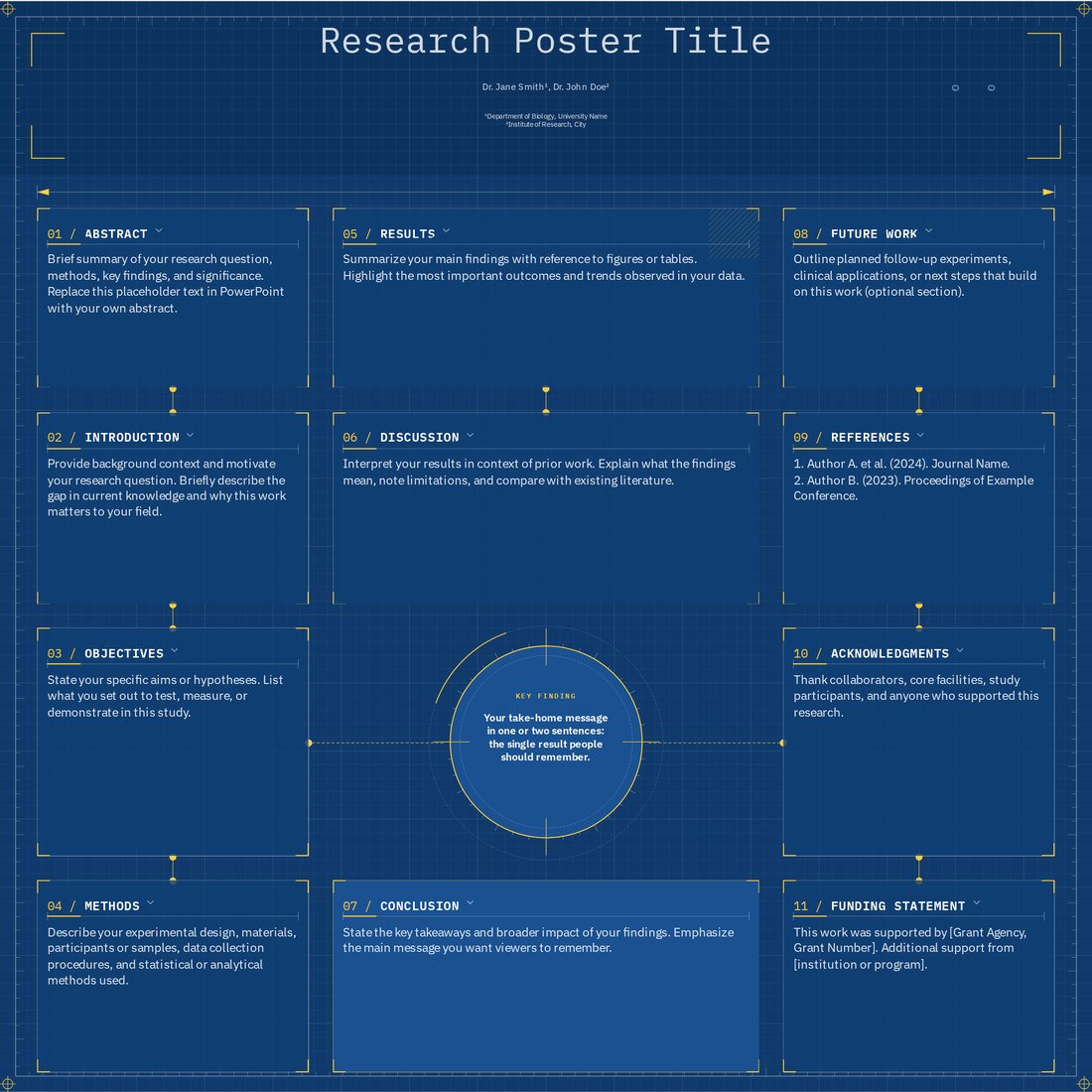 Blueprint engineering poster template preview
