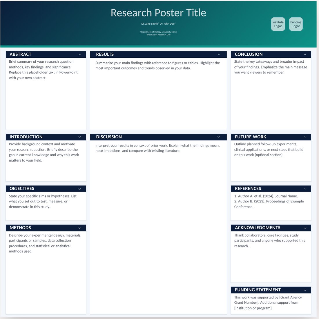 Midnight Aurora biology poster template preview