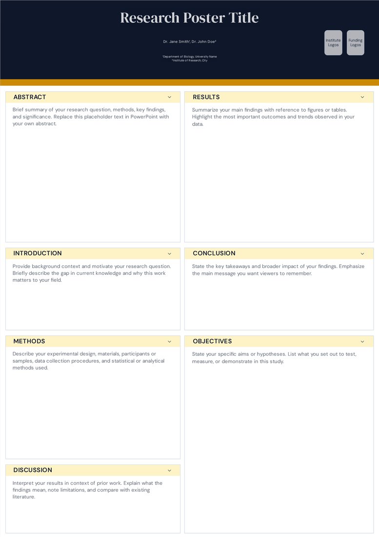 Dark Conference engineering poster template preview