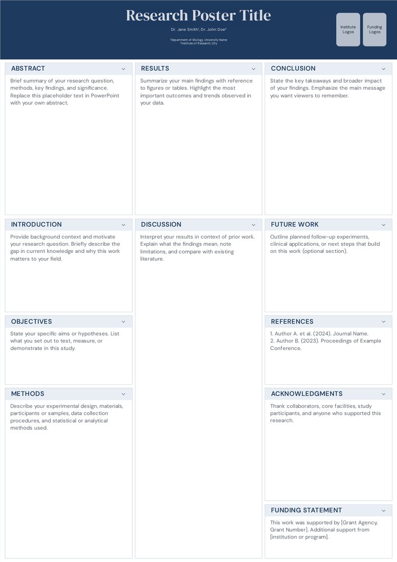Elegant Academic general poster template preview