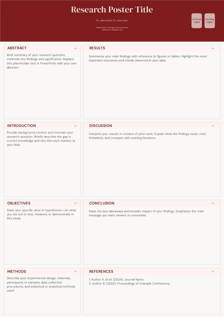 Elegant Serif humanities poster template preview