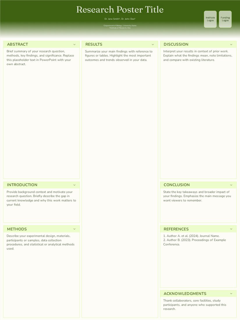 Field Ecology environmental poster template preview