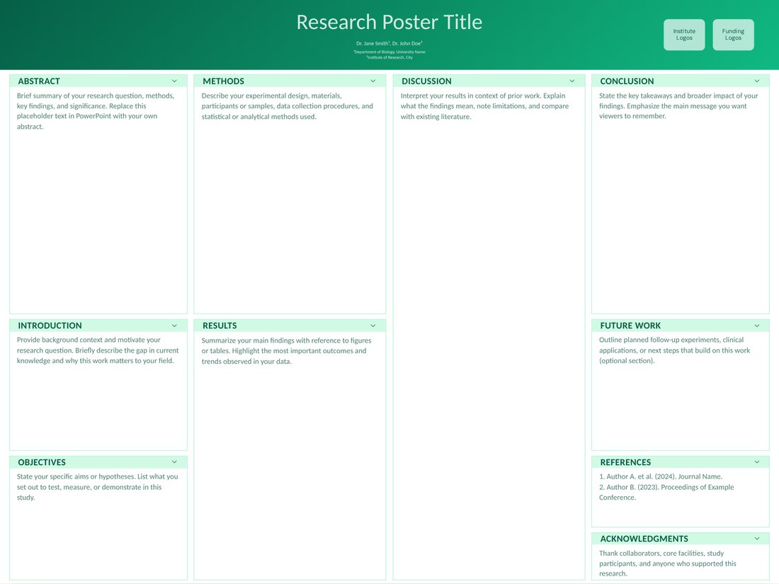 Poster Session general poster template preview