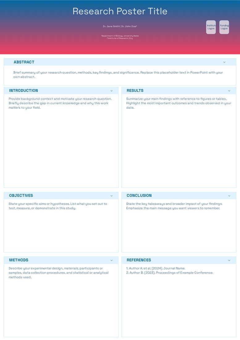 Student Symposium education poster template preview
